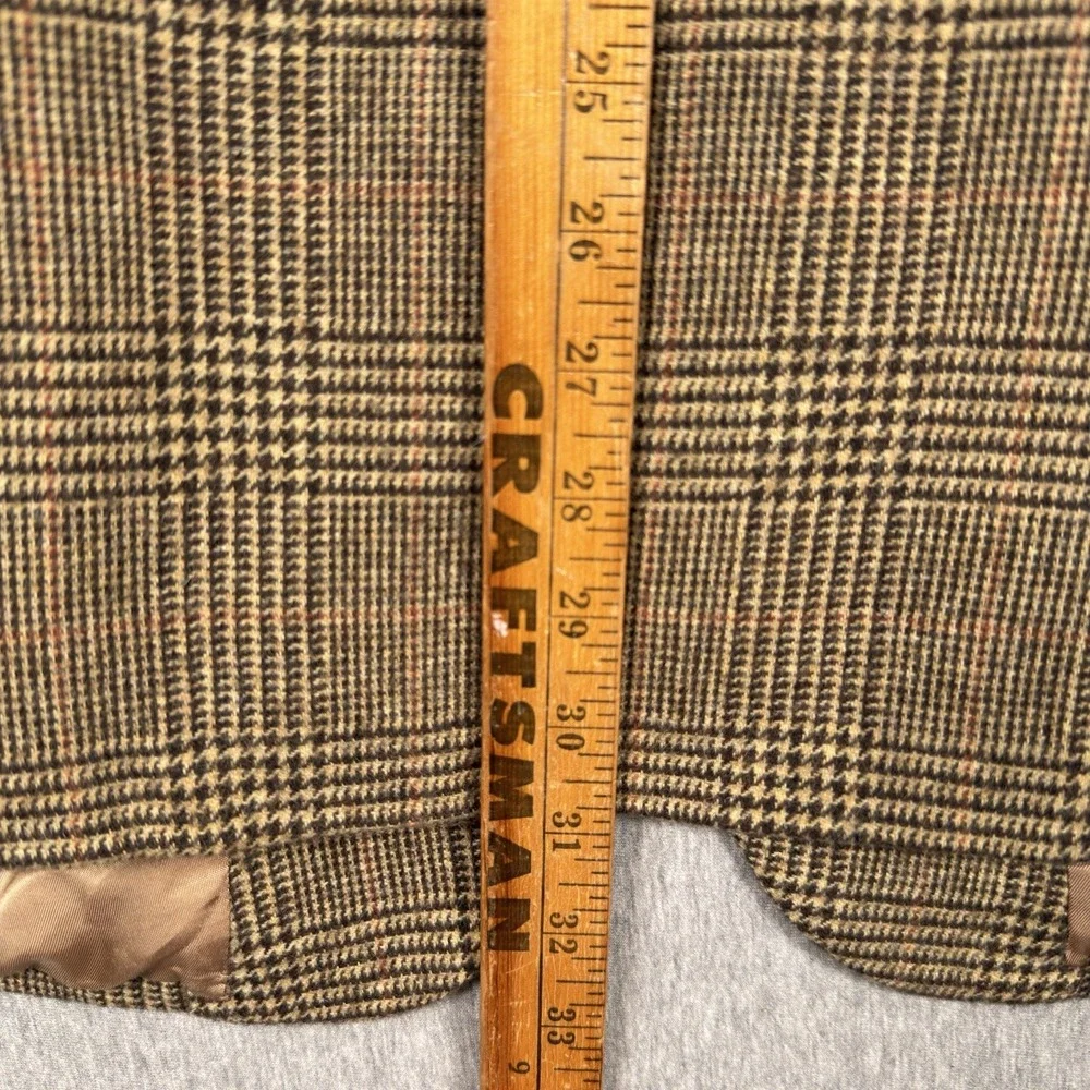 Jos. A. Bank Blazer Mens 41R 100% Camel Hair Sport Coat Suit Jacket Check Plaid